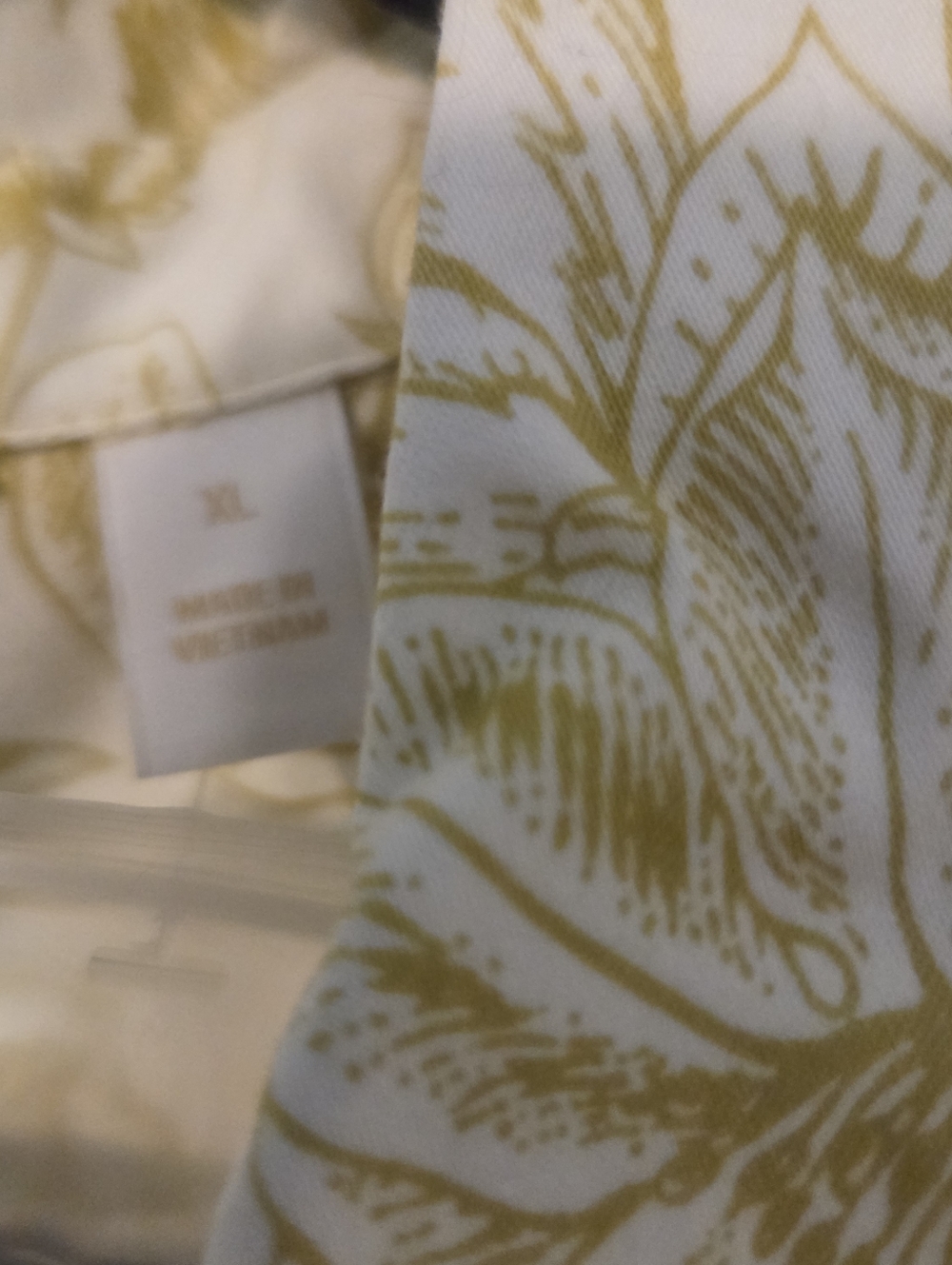 Carla Rockmore Womens Yellow Floral Cinch Waist Preppy Coastal Shirt Sz XL - Picture 8 of 8